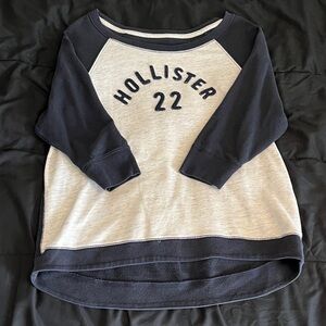 Hollister Navy and Gray Sweatshirt